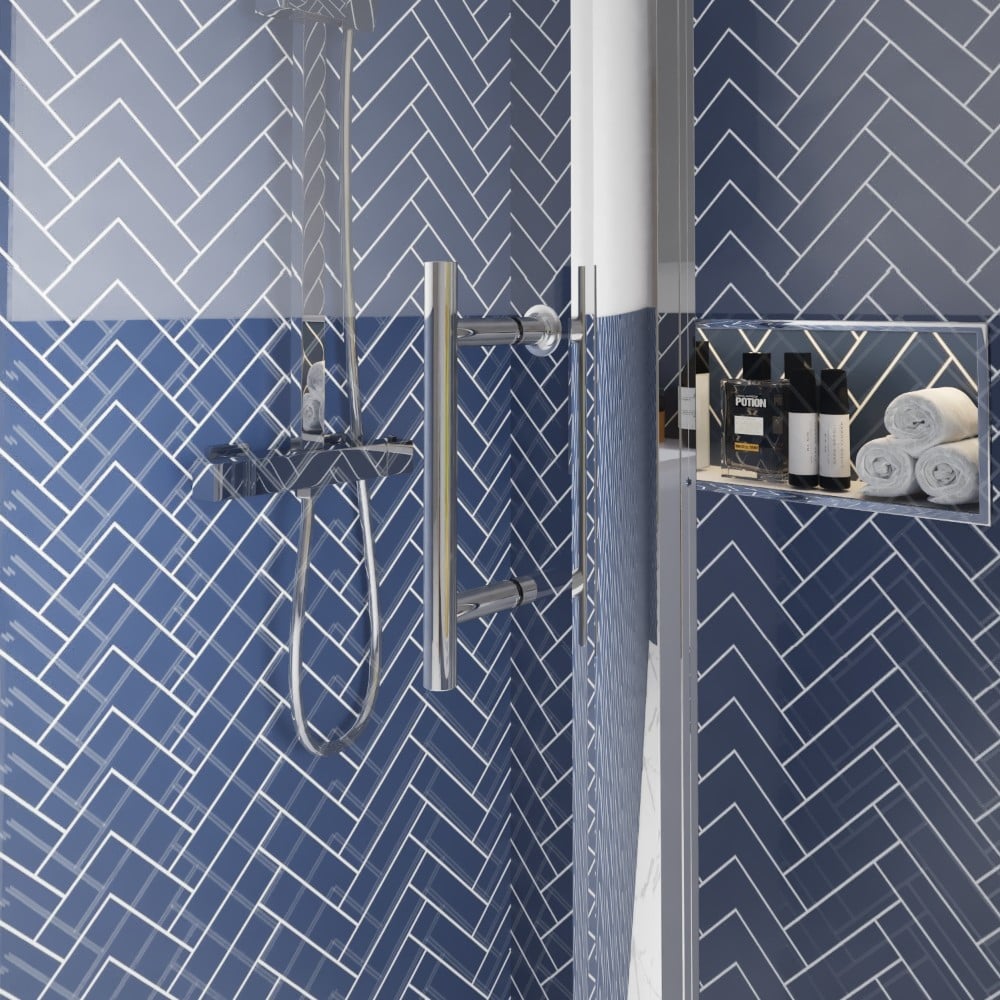 Litchfield Glide Chrome Pivot Shower Door 700mm with Optional Side Panels – Lifetime Guarantee - Image 5