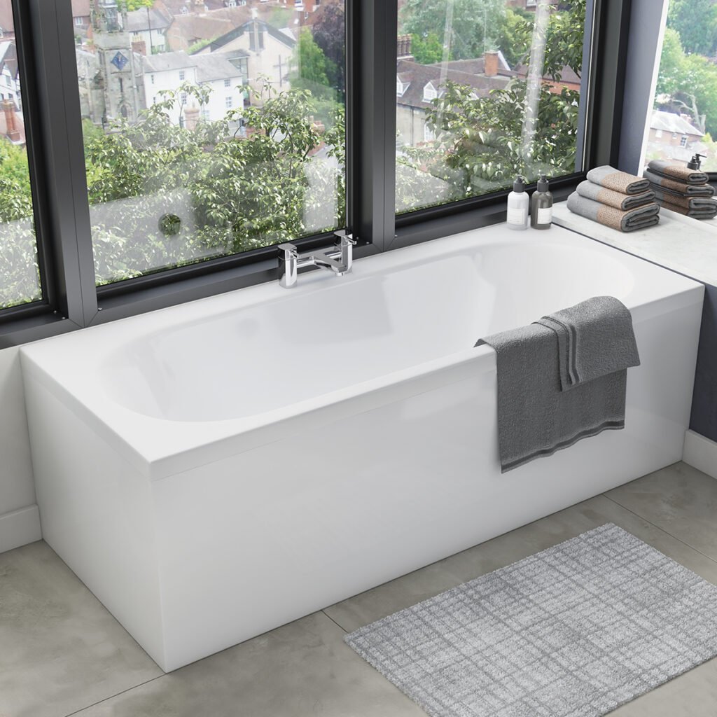 White Gloss 100% Waterproof Bath Front Panel 1800mm