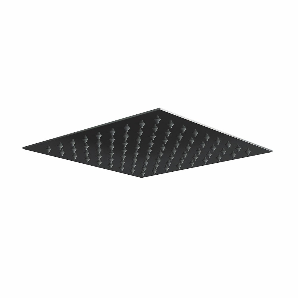Square Matt Black Thin 200mm Rain Shower Head