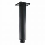 Matt Black Square Shower Head Ceiling Arm