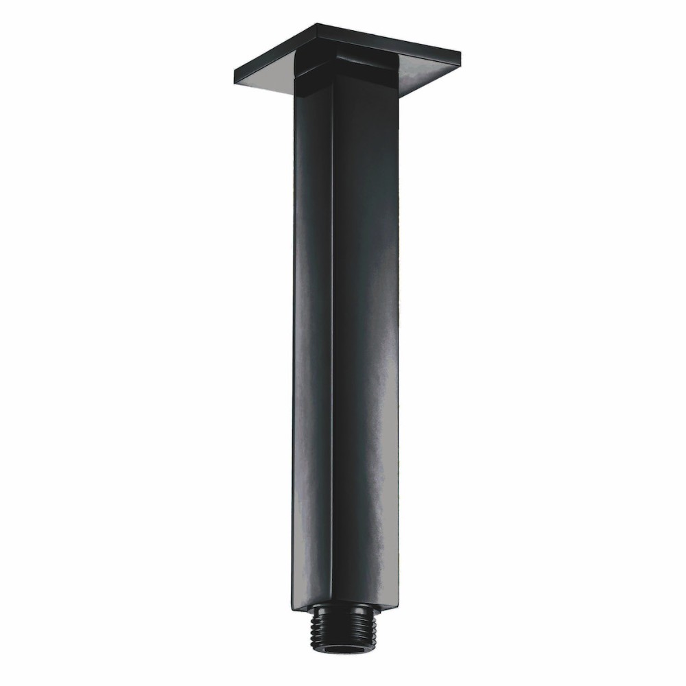 Matt Black Square Shower Head Ceiling Arm