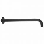 Round Matt Black Shower Head Wall Arm
