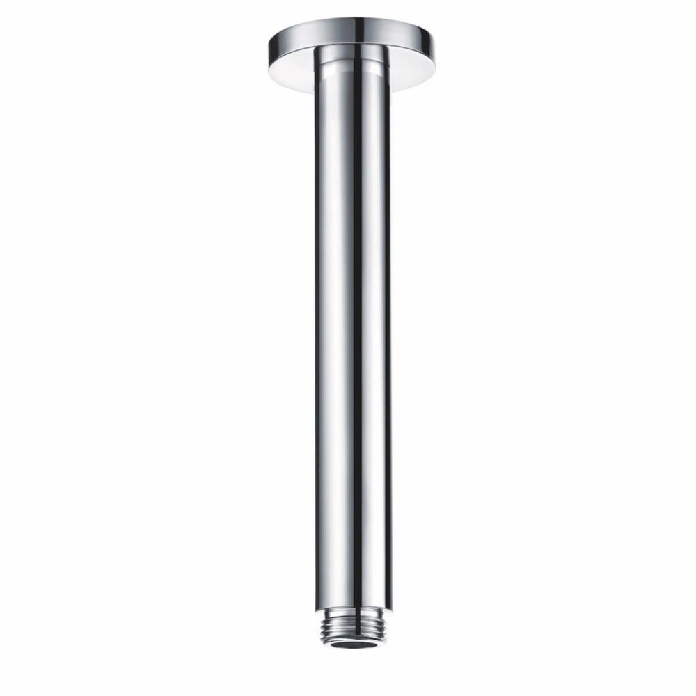 Round Chrome Shower Head Ceiling Arm