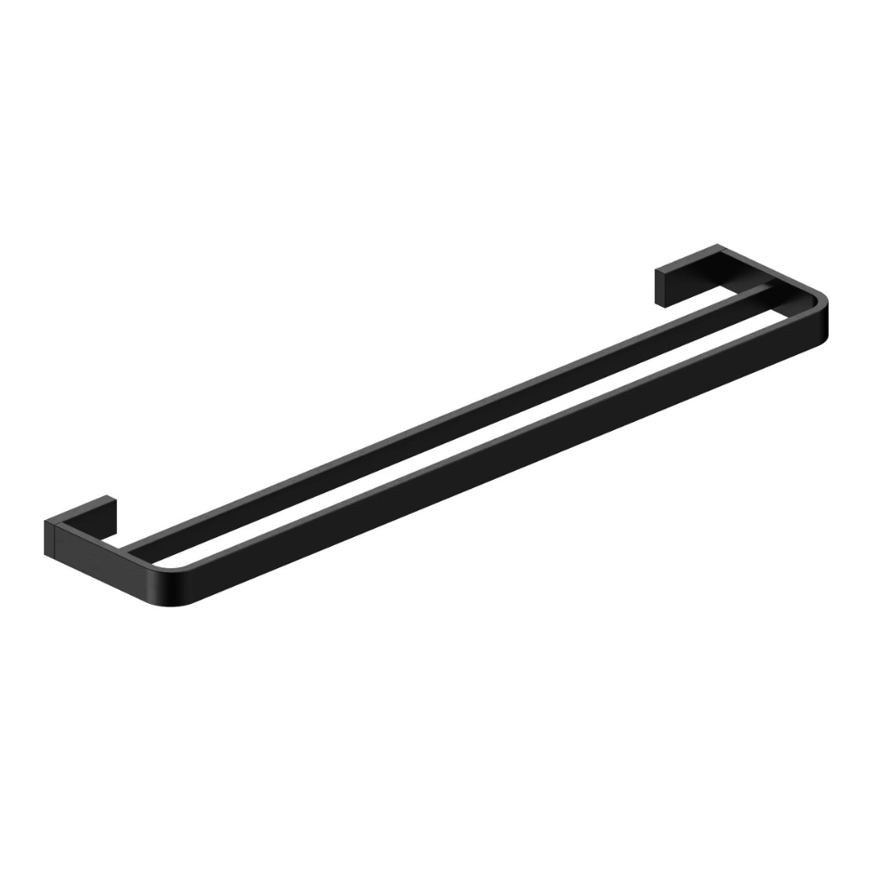 Mono Matt Black Double Towel Rail