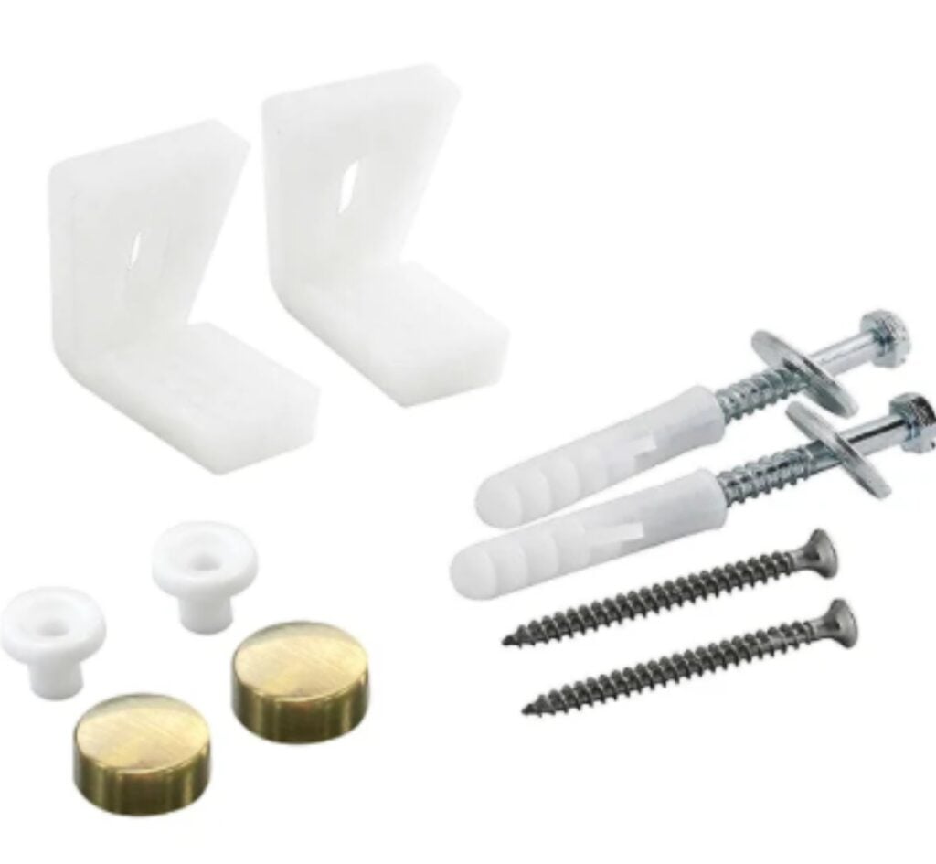 brushed brass pan fixing kit