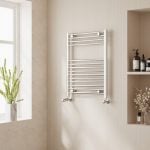 strive chrome towel radiator 600 x 800 wall-mounted heated towel rail