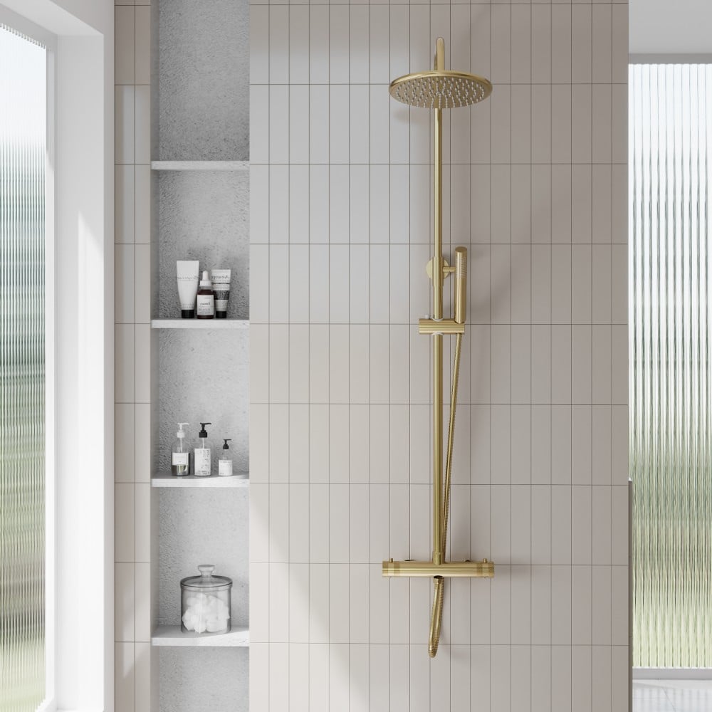 SCUDO Core Brushed BRASS Exposed Shower