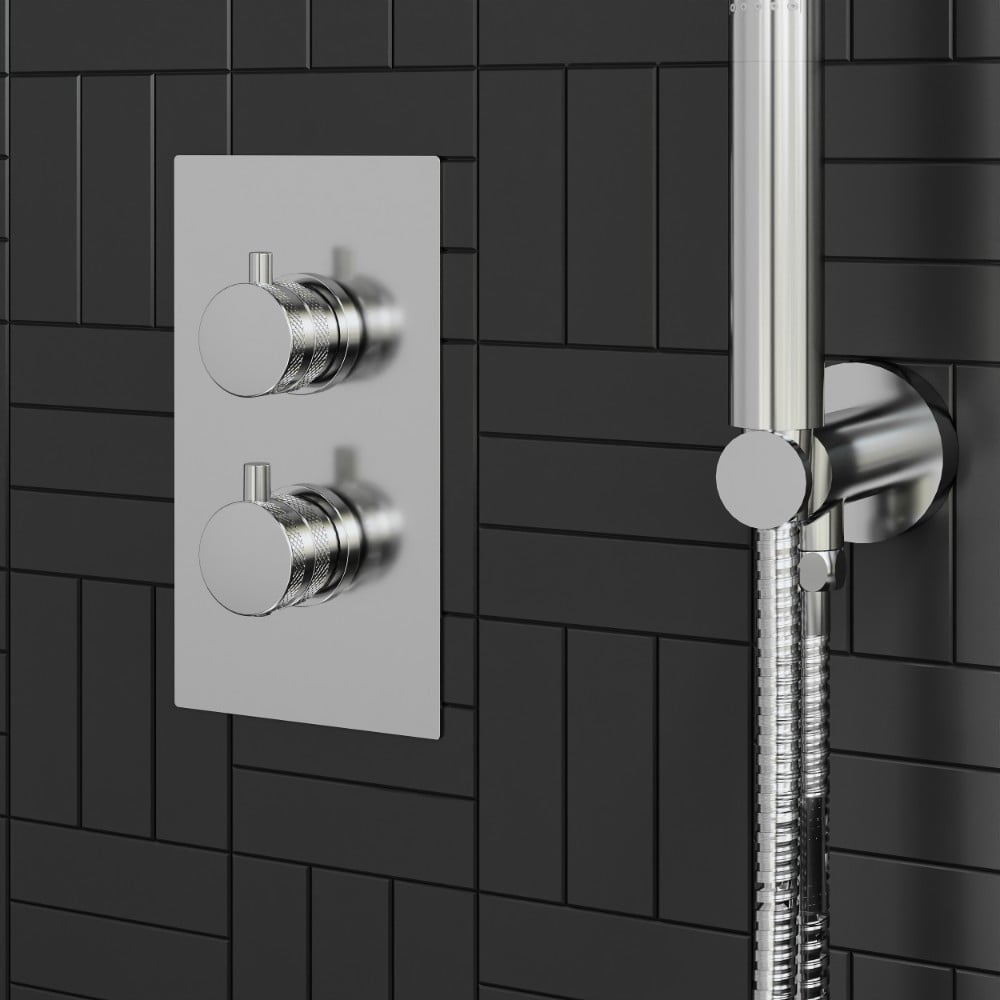 Scudo core chrome concealed shower valve and handset