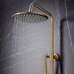 Core Brushed Brass Round Shower Head