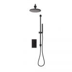 Core Matte Black Thermostatic Concealed Shower Set With Riser Rail