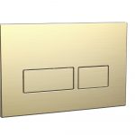 Brushed Brass Pneumatic Push Plate With Rectangular Buttons