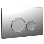 Chrome Toilet Push Plate Pneumatic With Round Buttons