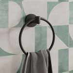 Melbourne Matt Black Wall Mounted Bathroom Towel Ring