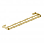 Roma Brushed Brass Wall Mounted Bathroom Double Towel Rail