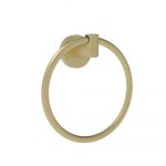 Melbourne brushed brass bathroom towel ring