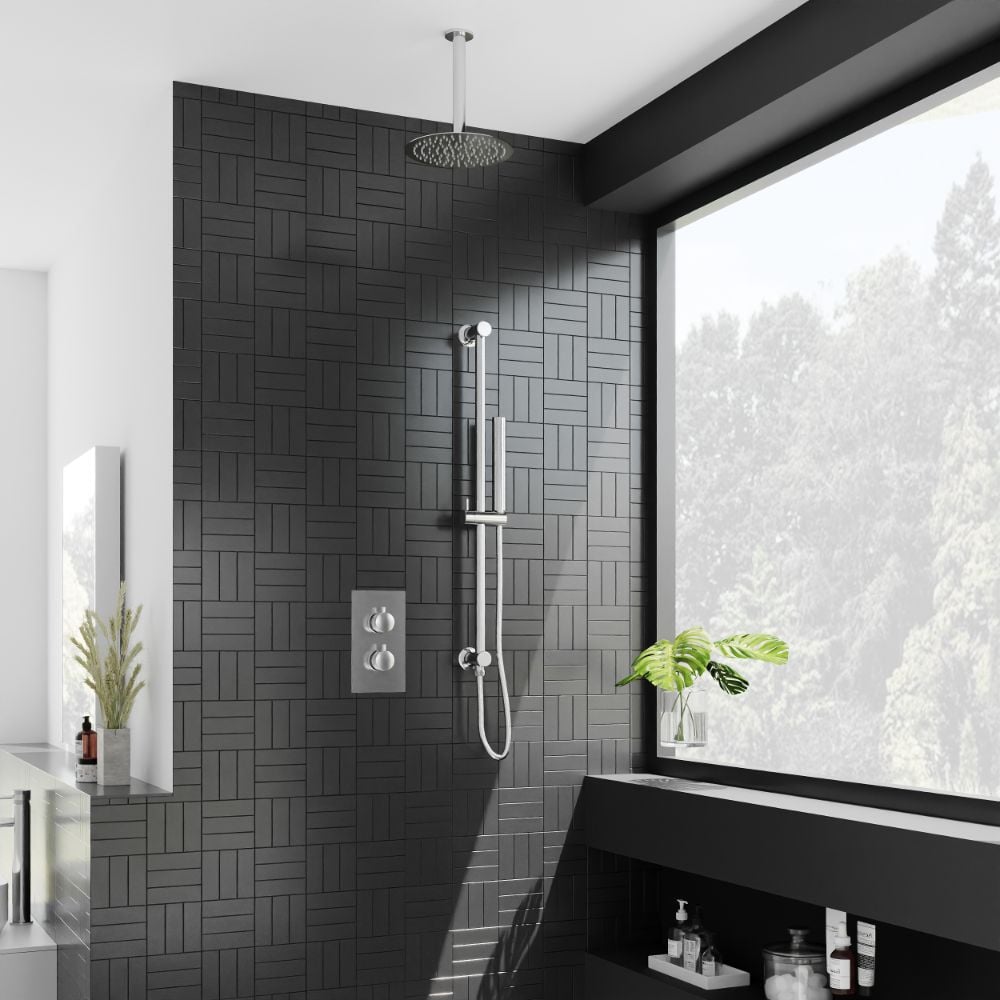 Scudo Thermostatic Chrome Concealed Shower