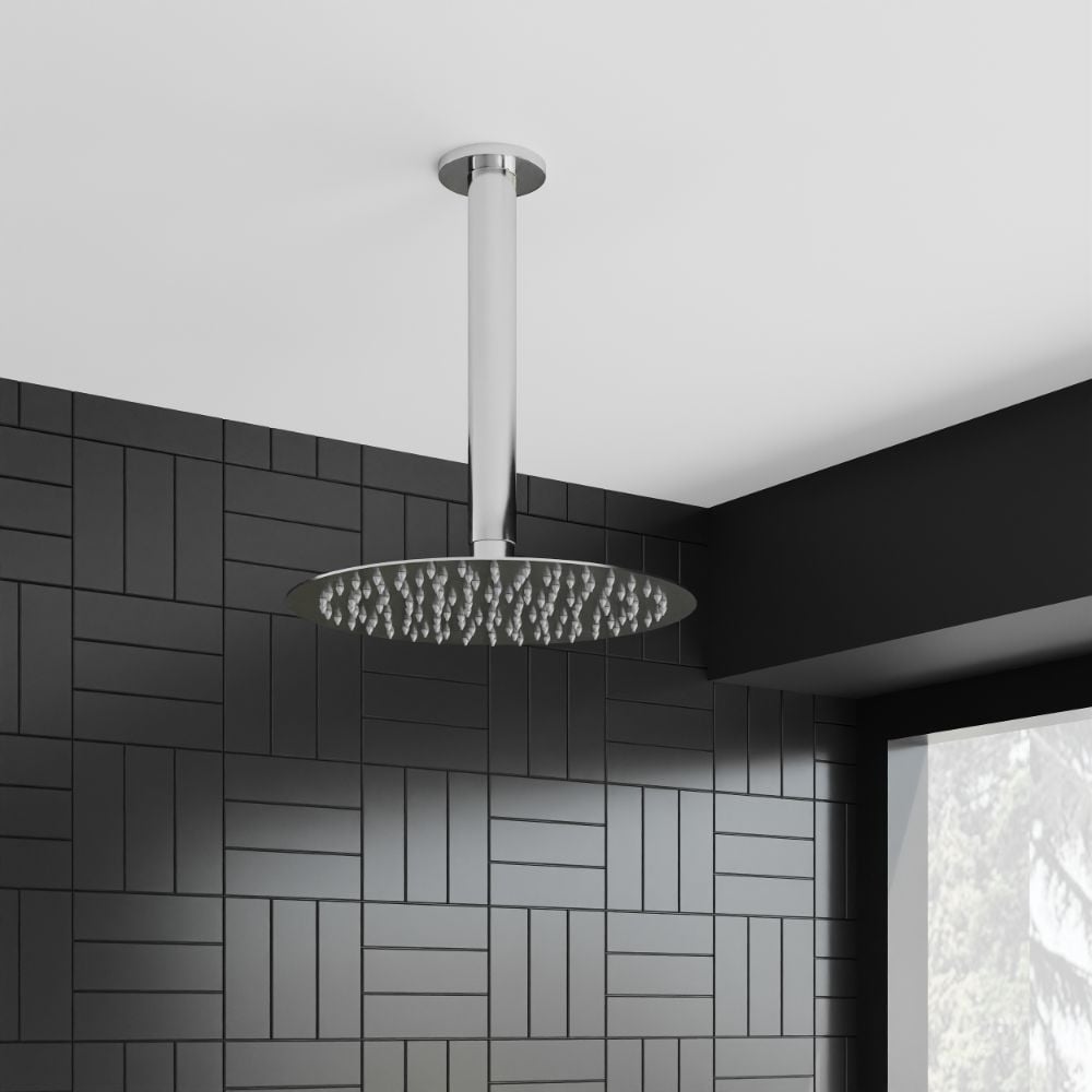 Scudo Core chrome ceiling mounted shower head