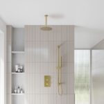 Scudo Core Brushed Brass Concealed Shower