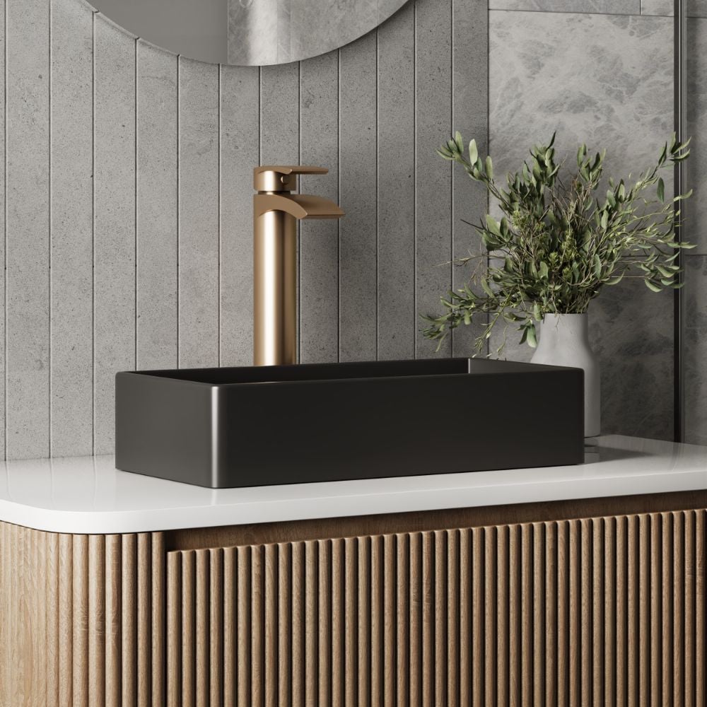 Riviera 460mm Black Countertop Basin - Image 3