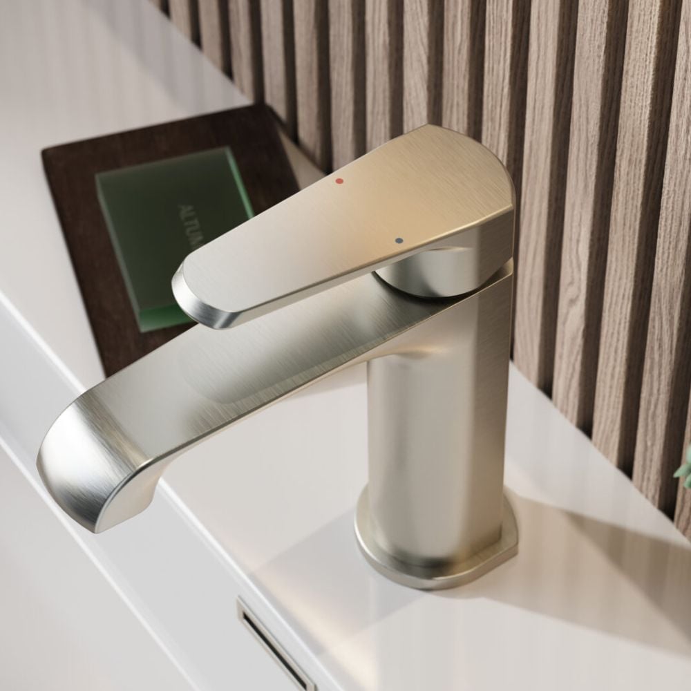 Montana Brushed Nickel Basin Monobloc Tap - Image 4