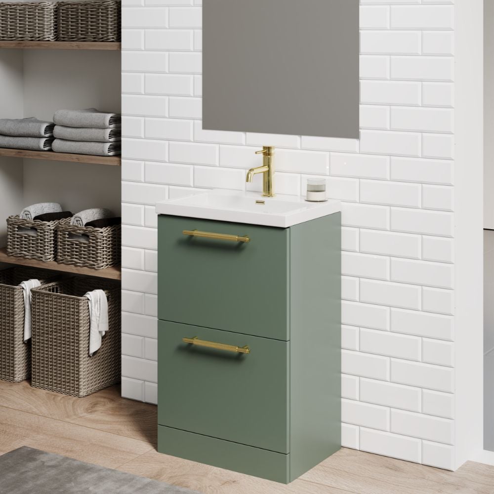 Green 500mm Vanity Unit