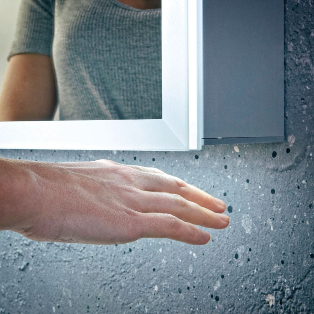 LED Mirror Cabinet 600 × 700 mm – Infrared Sensor, Demister & Shaver Socket - Image 3