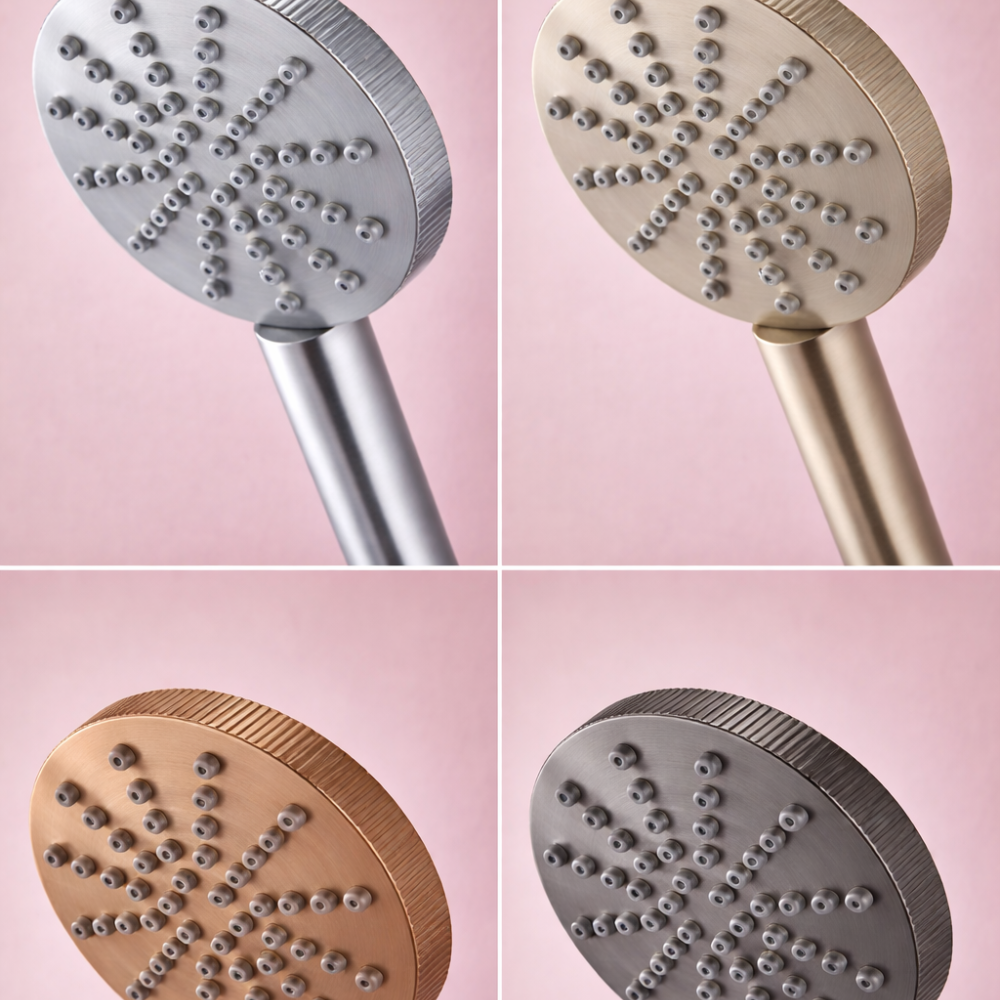 Core Nickel Fluted Riser Rail Handset and Hose with Integrated Elbow - Image 8