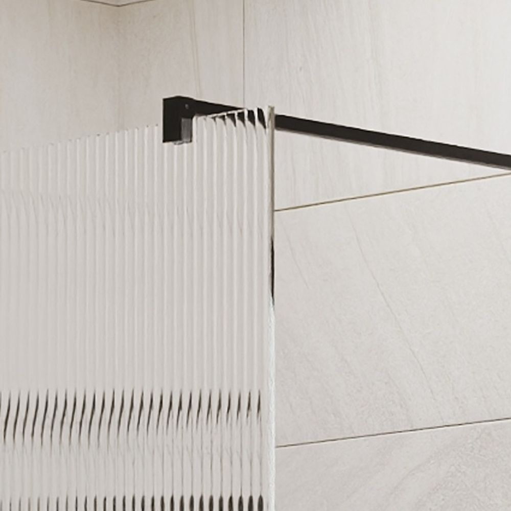 Litchfield Matt Black Fluted Glass Walk-In Shower Panel 700–1000mm x 2000mm – 8mm Toughened, Acqua Shield & Lifetime Guarantee - Image 3