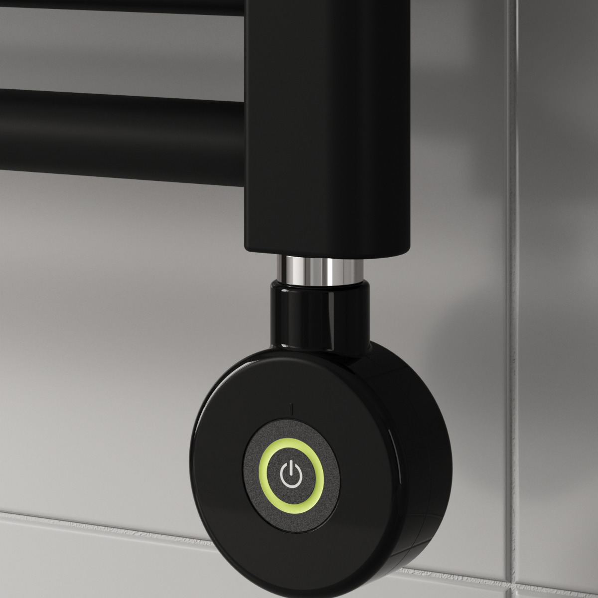 Litchfield Black Touch On/Off Heating Element – Electric & Dual Fuel Towel Rail Radiator Element