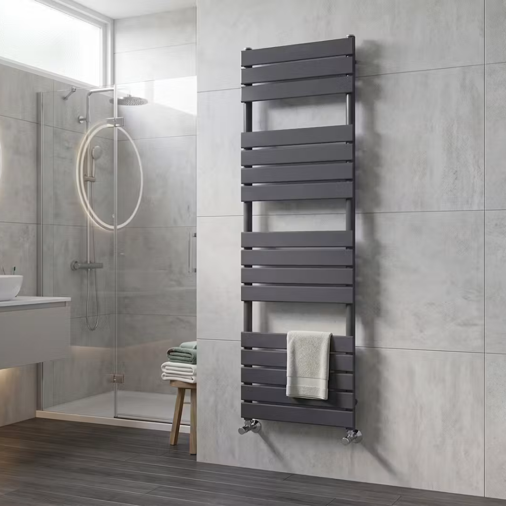 Queenstown Black Flat Panel Towel Radiator – Multiple Sizes Available - Image 4