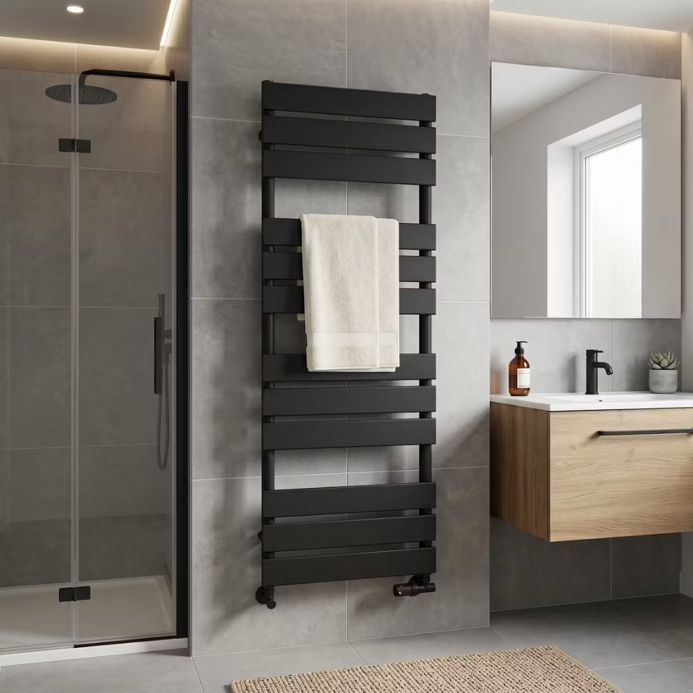 Avola Black Mild Steel Towel Rail – Multiple Sizes Available - Image 3